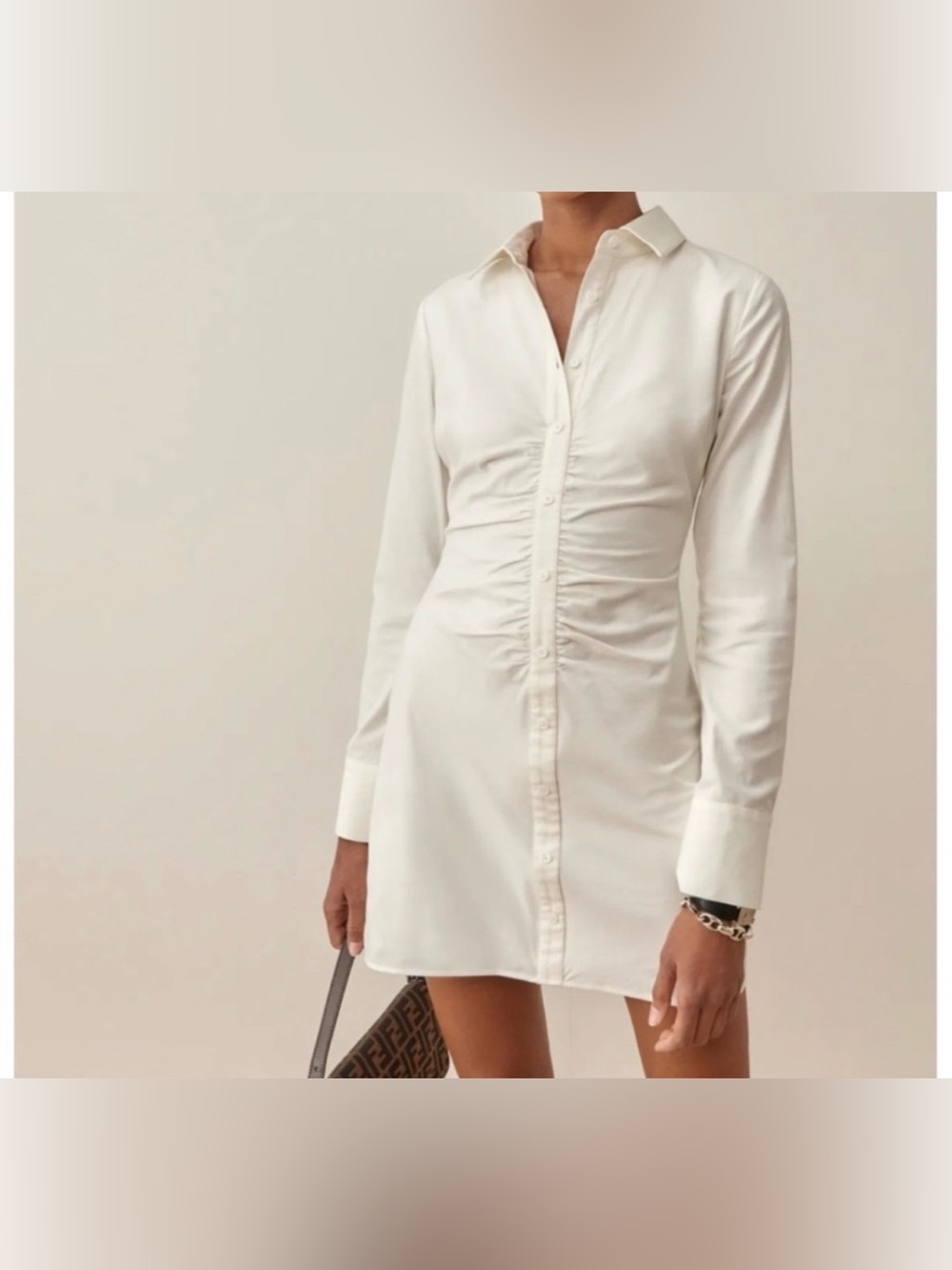 Reformation Vicki Dress White 2